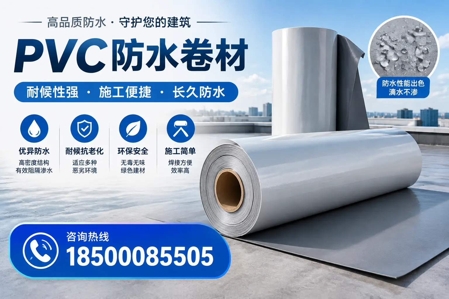 pvc防水卷材在四平的行业应用前景分析